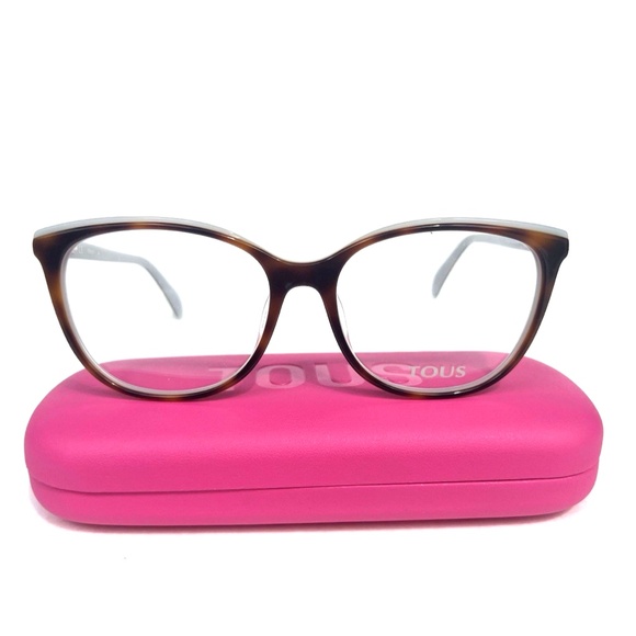 New TOUS Frames Tortoise Over Gray Eyeglasses Acetate VTOA36 0AM5 53 16 135 - Picture 4 of 14